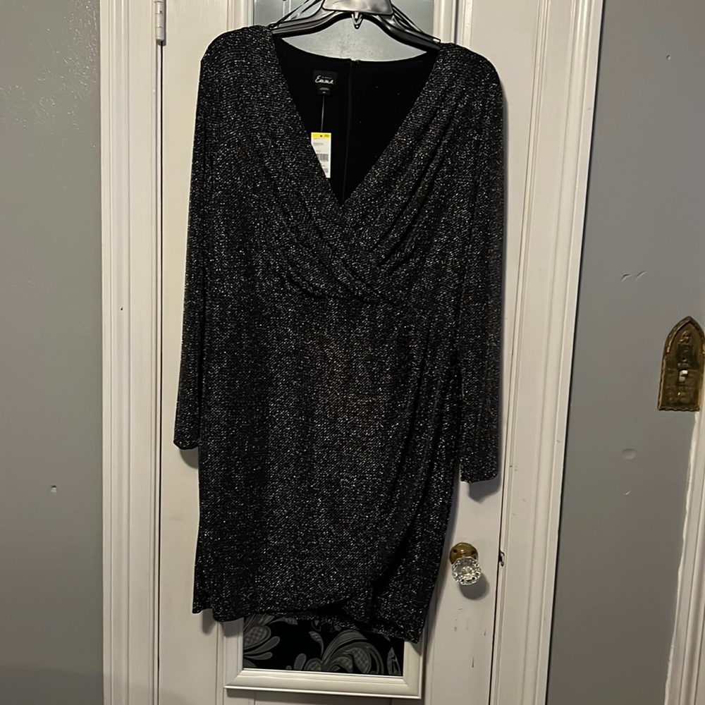 Black and Silver Evening Dress